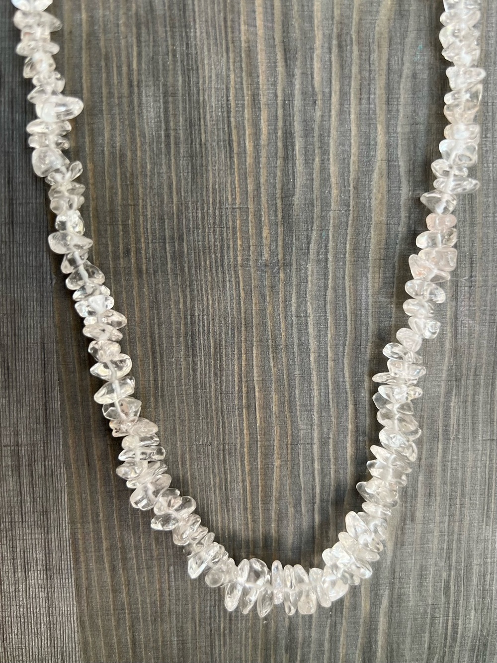 💖 Clear Quartz Chip Bead Necklace 💖
